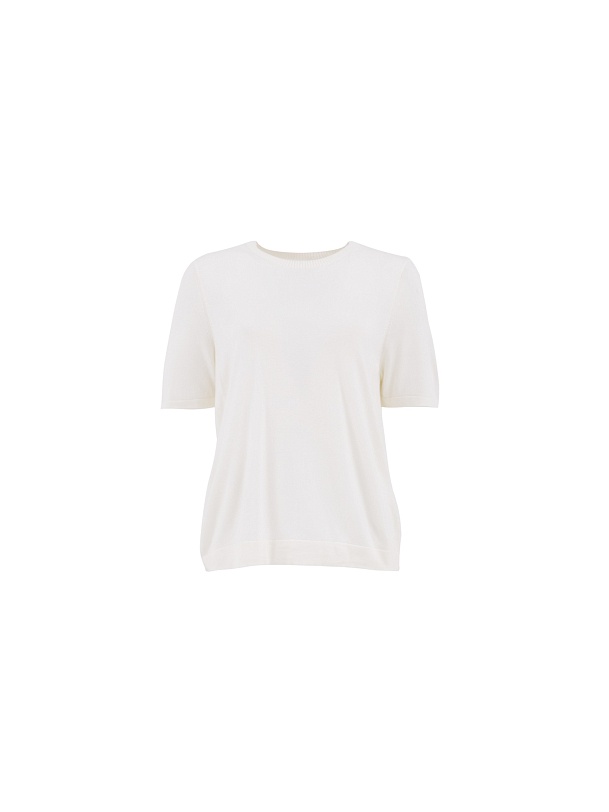 Джемпер из вязаного трикотажа с коротким рукавом