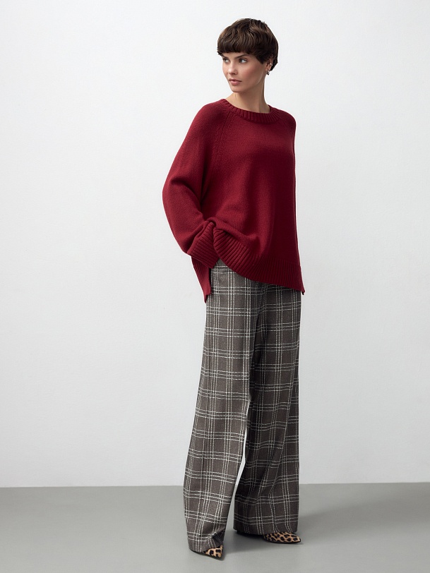 Свободный джемпер из вязаного трикотажа