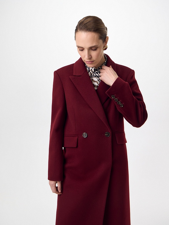 Пальто из шерсти с мембраной и утеплённой спинкой POMPA арт.1015935p90012