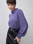 Прямая блуза с воротником-стойкой из 100% тенселя POMPA арт.1148871ge1090