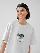 Свободная футболка из  мерсеризированного хлопка POMPA арт.5153555kn1090