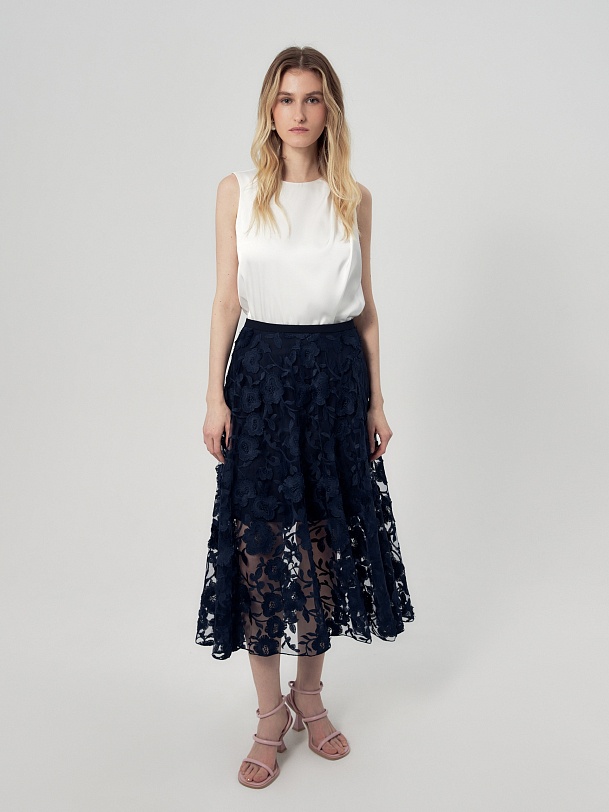 Юбка полусолнце из гипюра