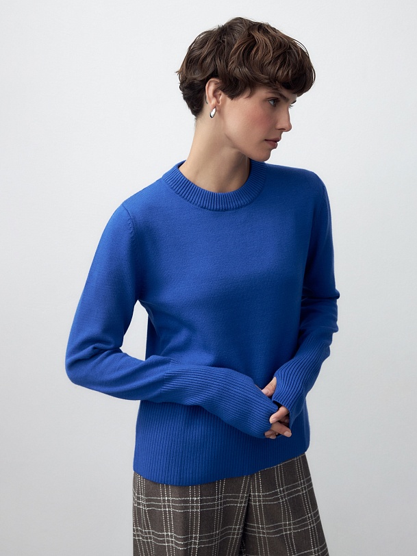 Базовый джемпер из вискозного трикотажа