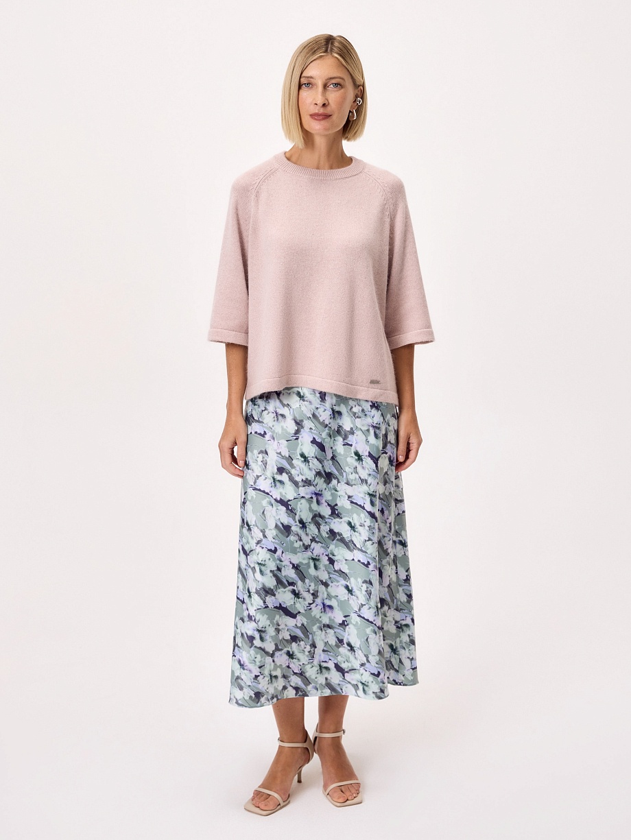 Джемпер из смесовой пряжи с ангорой и люрексом