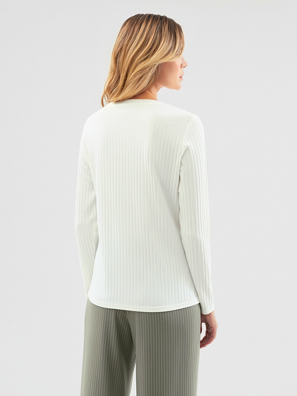 Джемпер из трикотажного полотна в рубчик