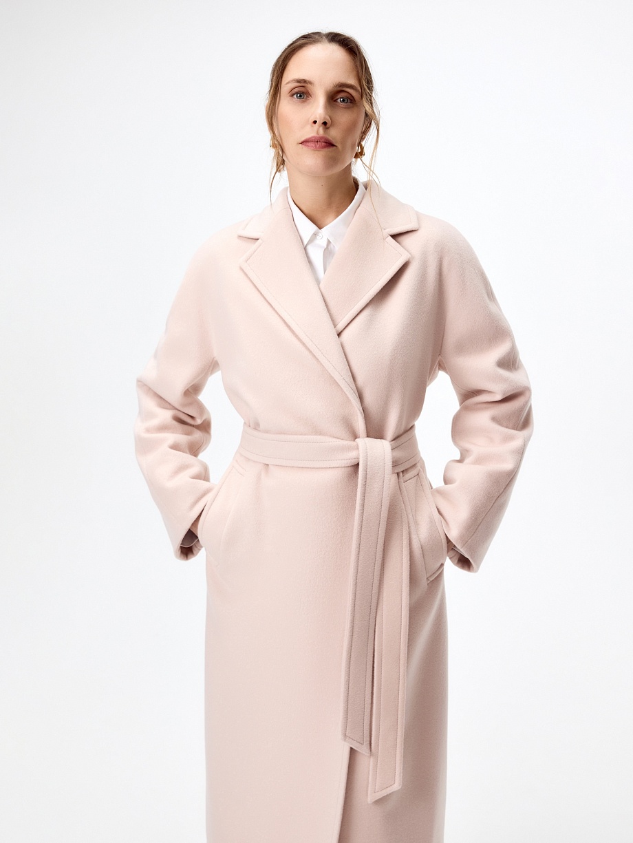 Демисезонное пальто из 100% шерсти с мембраной