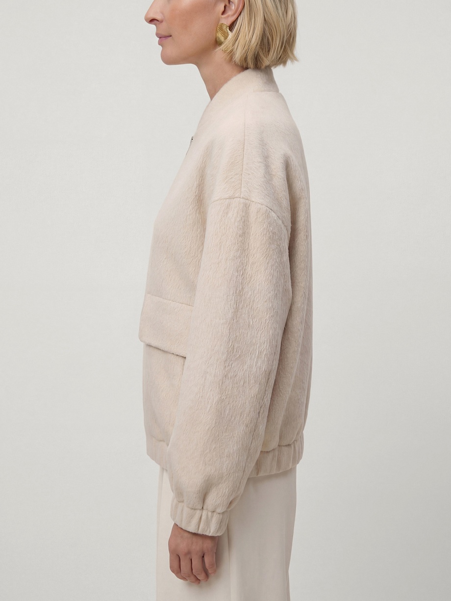 Бомбер из премиальной шерсти и Альпака