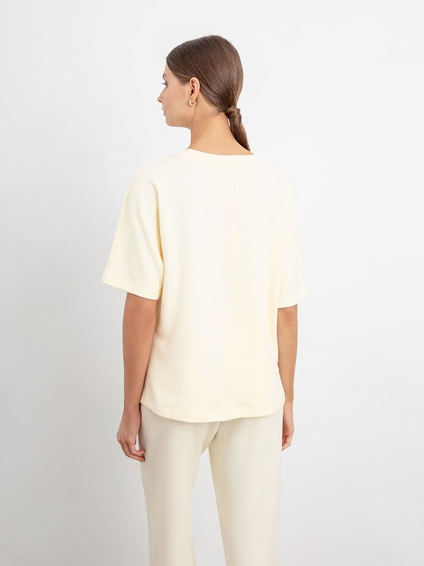 Футболка женская оверсайз цвета ванили