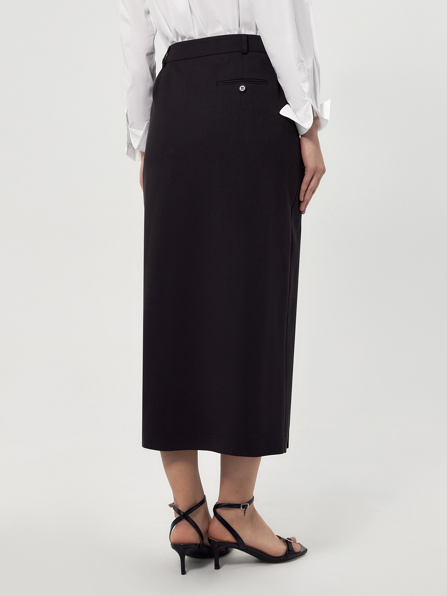 Юбка с запахом из натуральной ткани