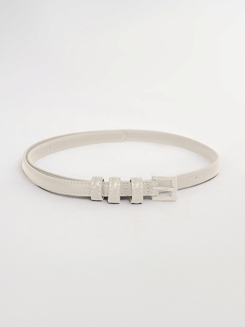 Тонкий ремень из натуральной кожи POMPA