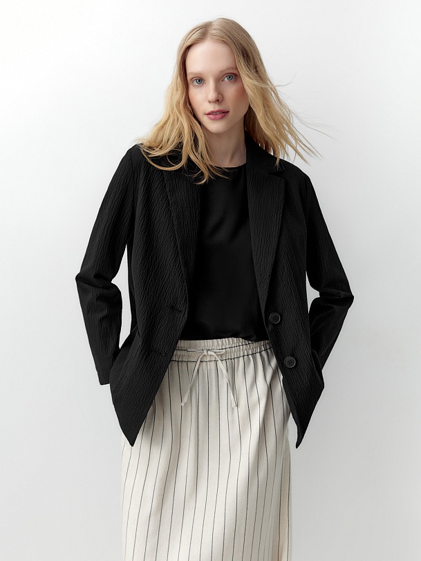 Жакет из фактурного хлопка