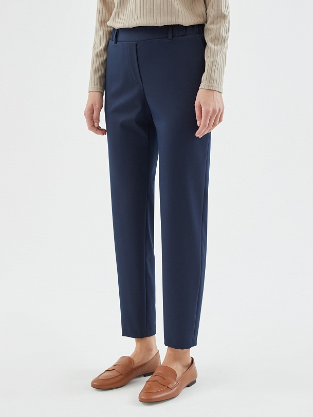 Зауженные брюки из костюмной ткани