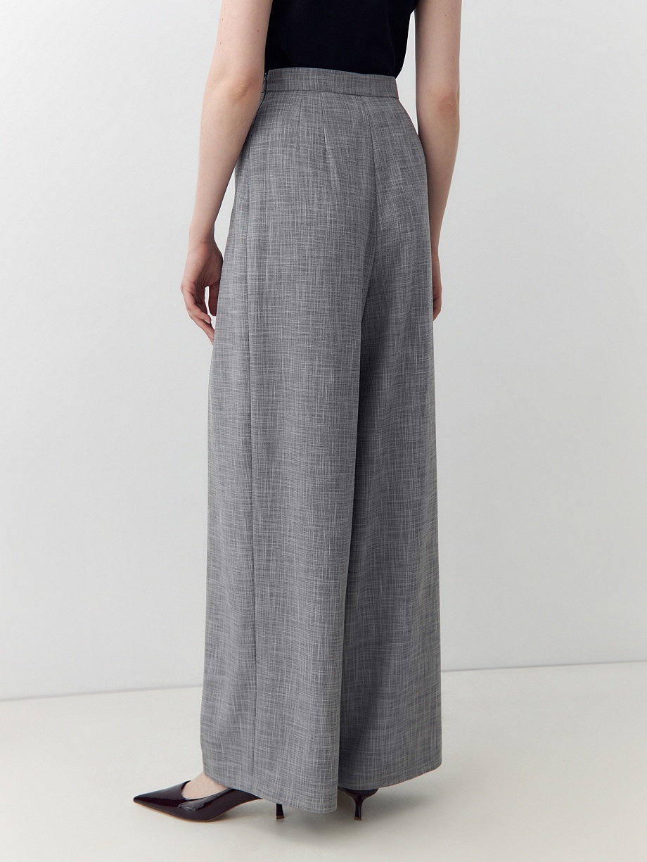 Широкие брюки из костюмной ткани с вискозой