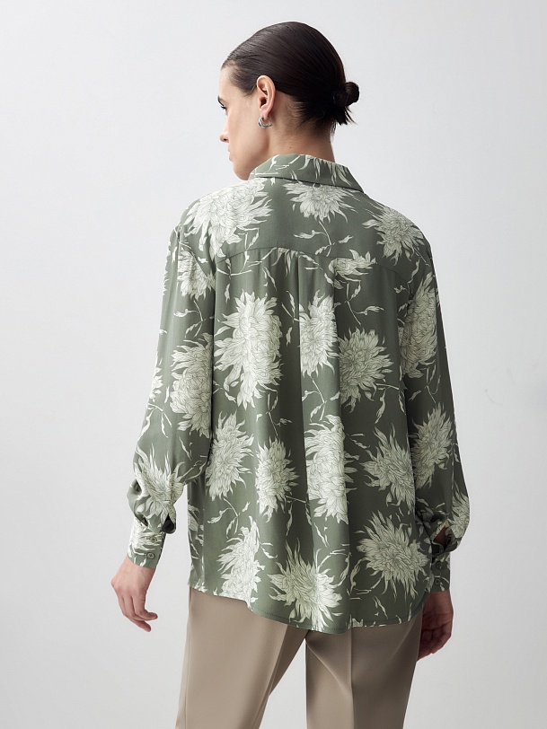 Прямая блуза из вискозы