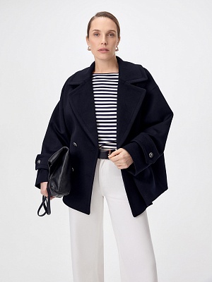 Укороченное пальто бушлат с мембраной