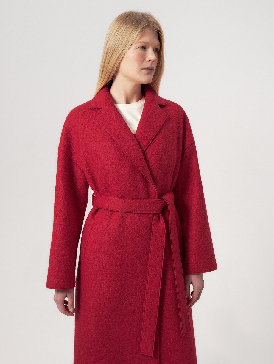 Демисезонное пальто из шерсти с мембраной