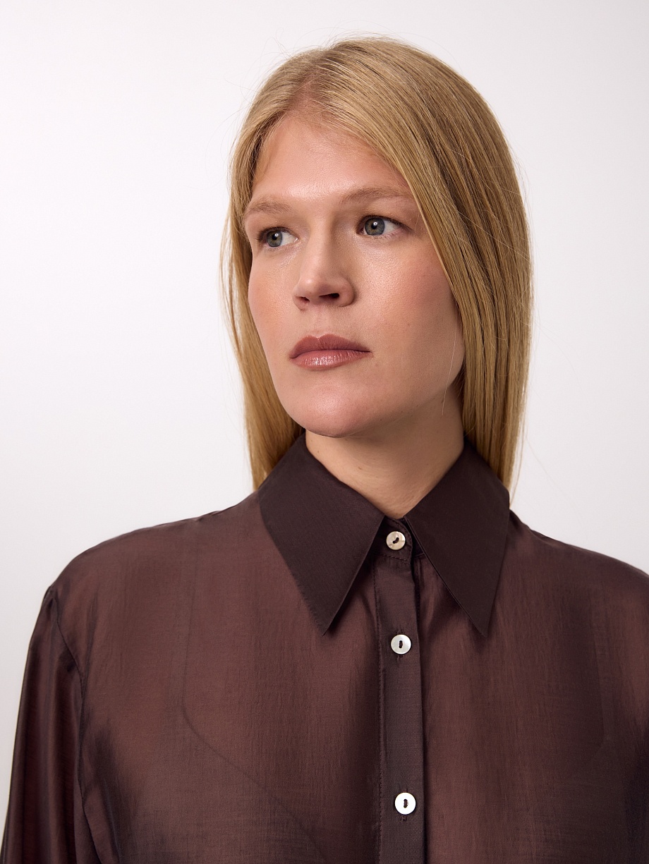 Блуза из лиоцелла и шелка