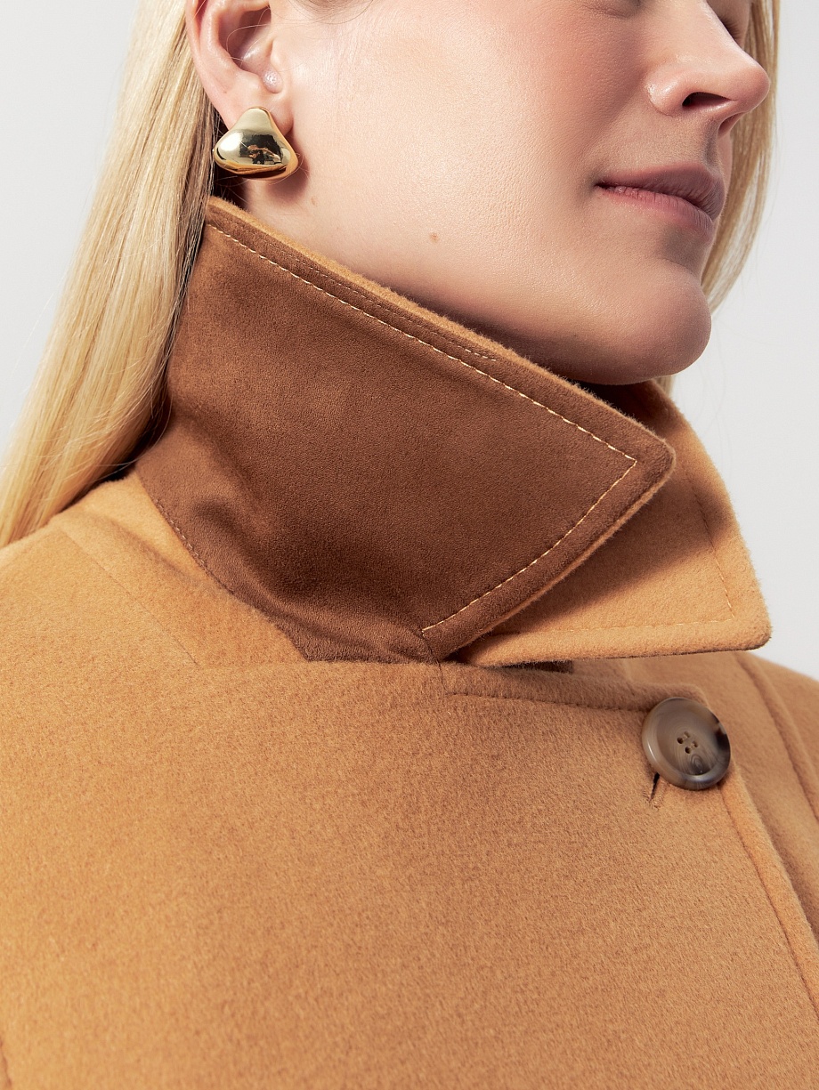 Пальто из премиальной шерсти с добавлением кашемира с мембраной