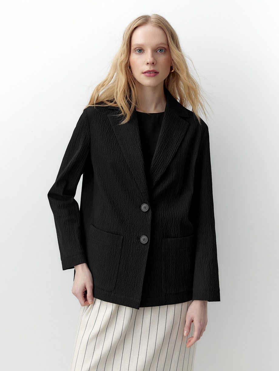 Жакет из фактурного хлопка