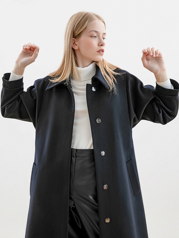 Пальто демисезонное из шерсти и кашемира с мембраной