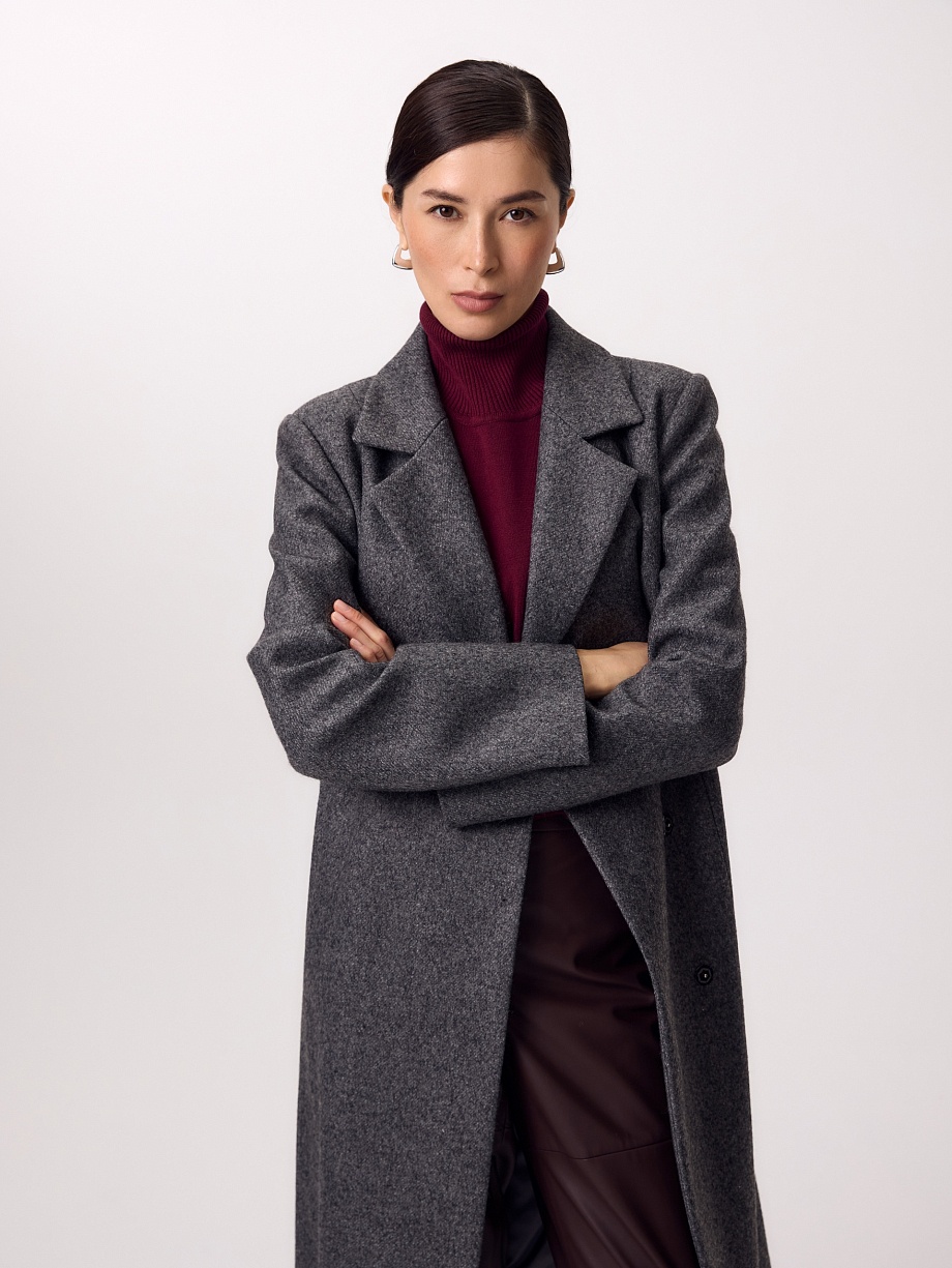 Шерстяное пальто с мембраной