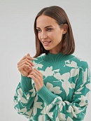 Жаккардовый свитер с воротником-стойкой POMPA арт.3216031kn2090