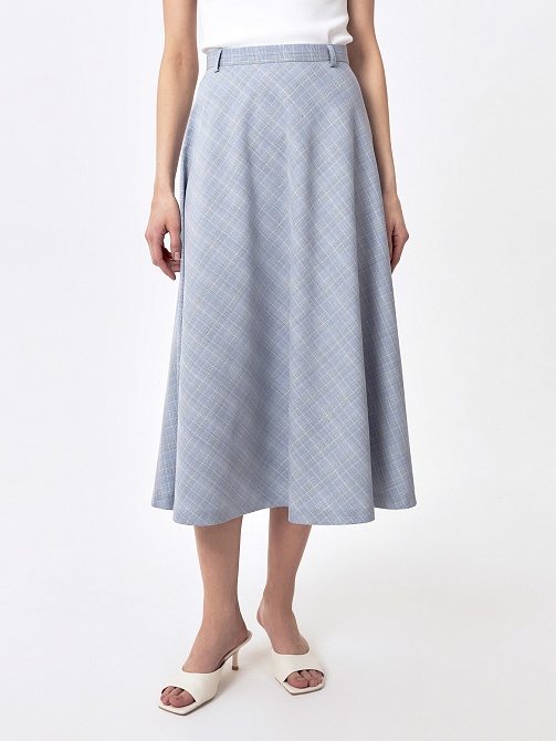 Юбка-трапеция из костюмной ткани 