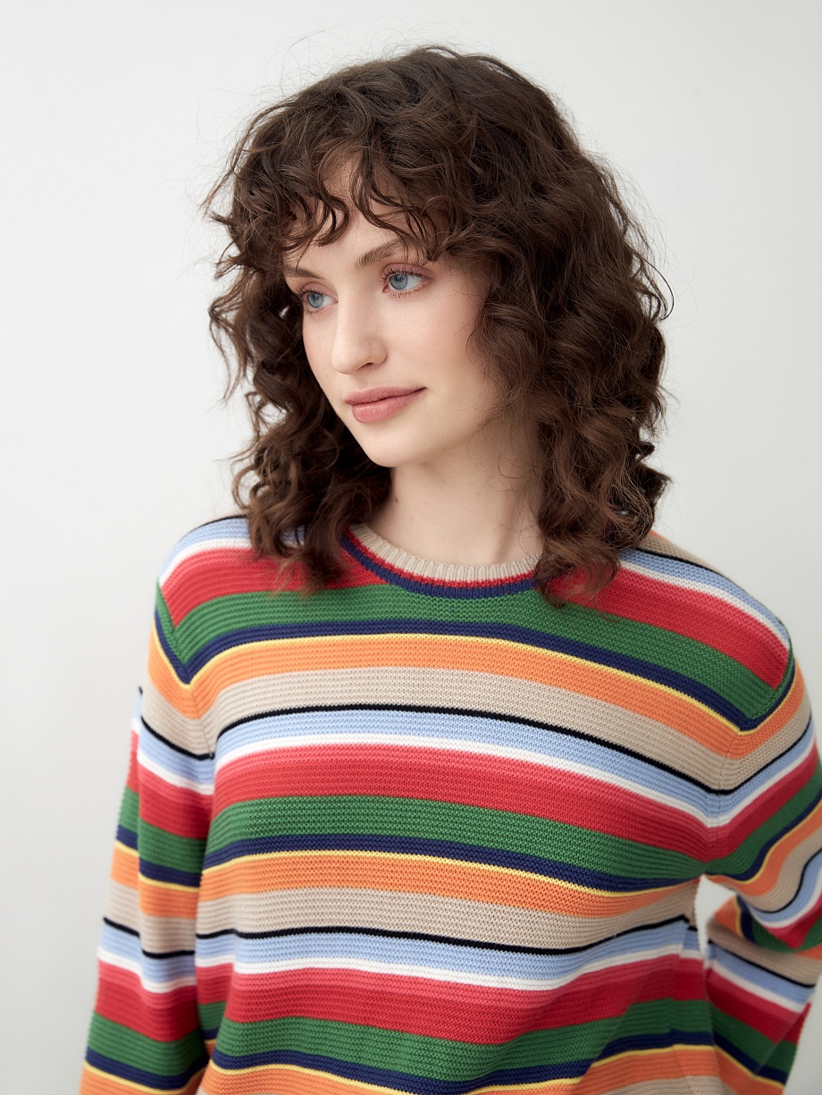 Вязаный джемпер из вискозы и хлопка