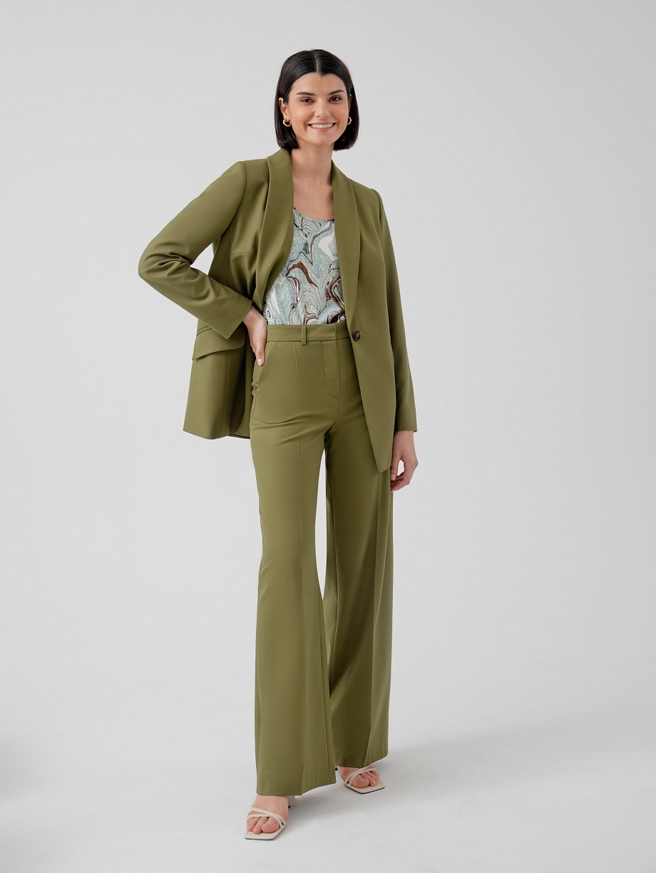 Широкие прямые брюки со стрелками