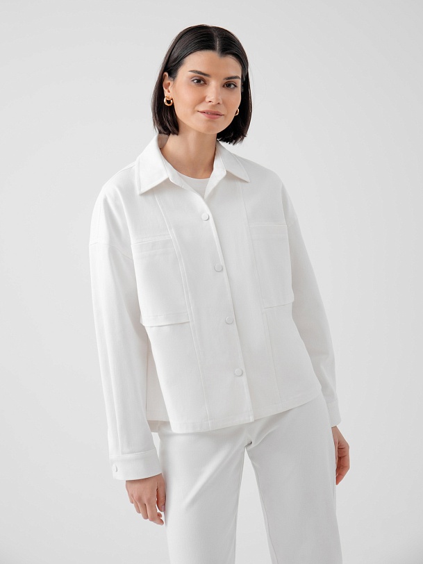 Куртка-жакет из джинсовой ткани