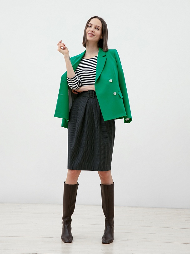 Юбка миди с поясом