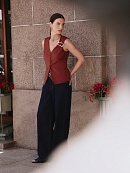 Жилет из костюмной ткани с вискозой POMPA арт.1092870sp1313