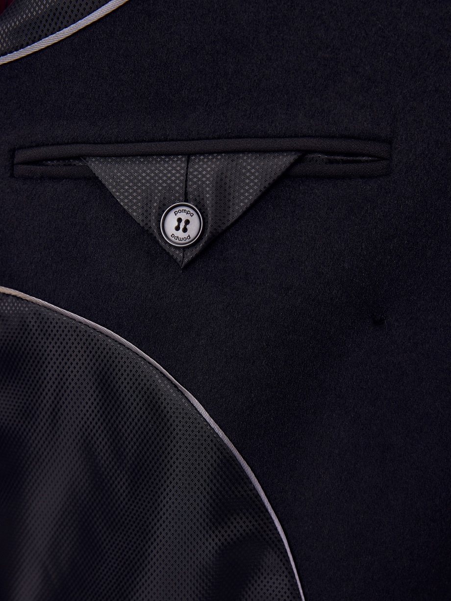 Пальто из шерсти с мембраной и утеплённой спинкой