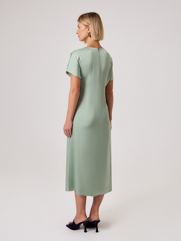 Платье миди из атласа