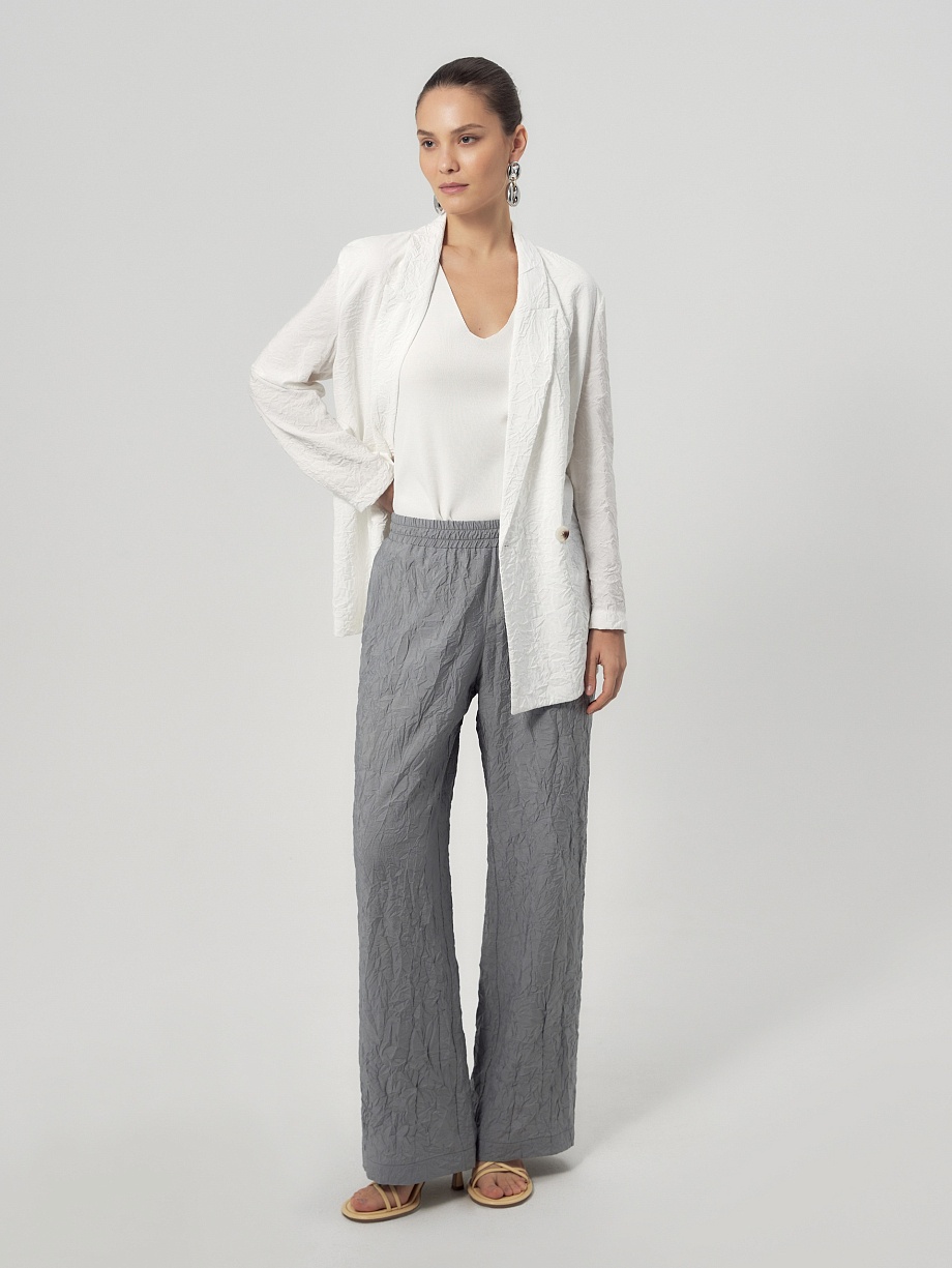 Летние брюки из жатой вискозы