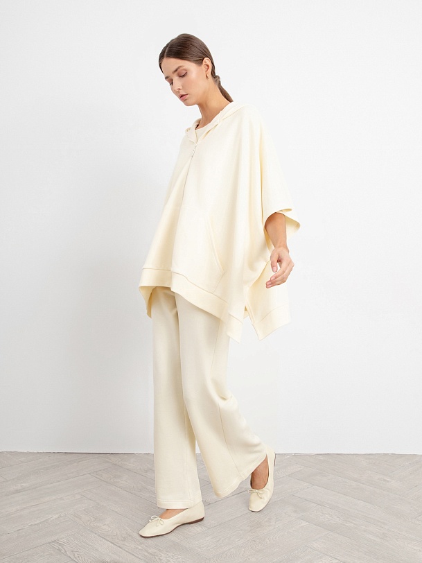 Толстовка-пончо женская с капюшоном