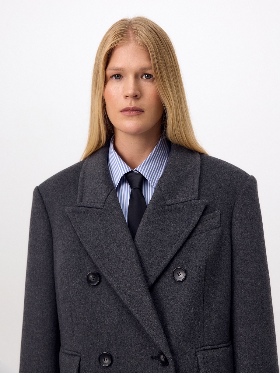 Пальто из премиальной шерсти с мембраной и съёмной подстёжкой