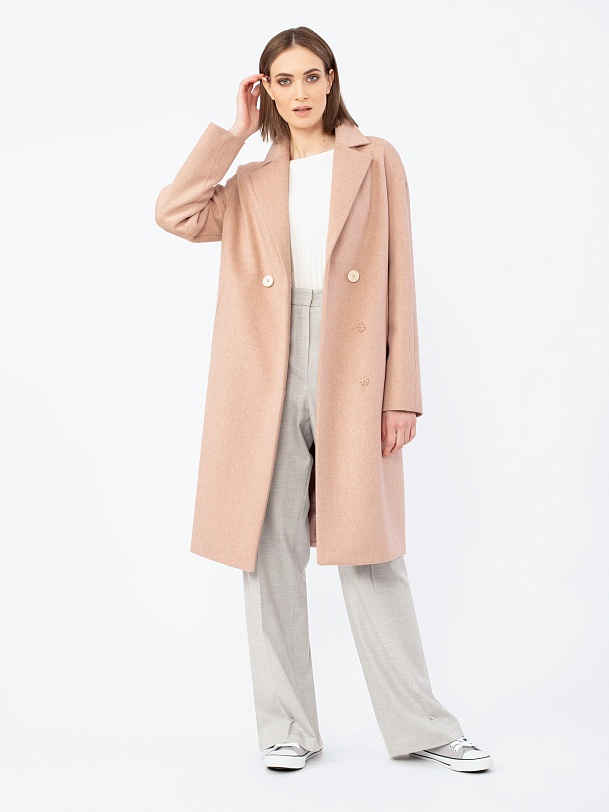 Пальто-кокон из шерсти