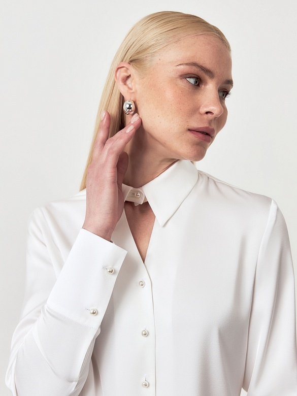 Блуза из атласа POMPA арт.3142880se0401