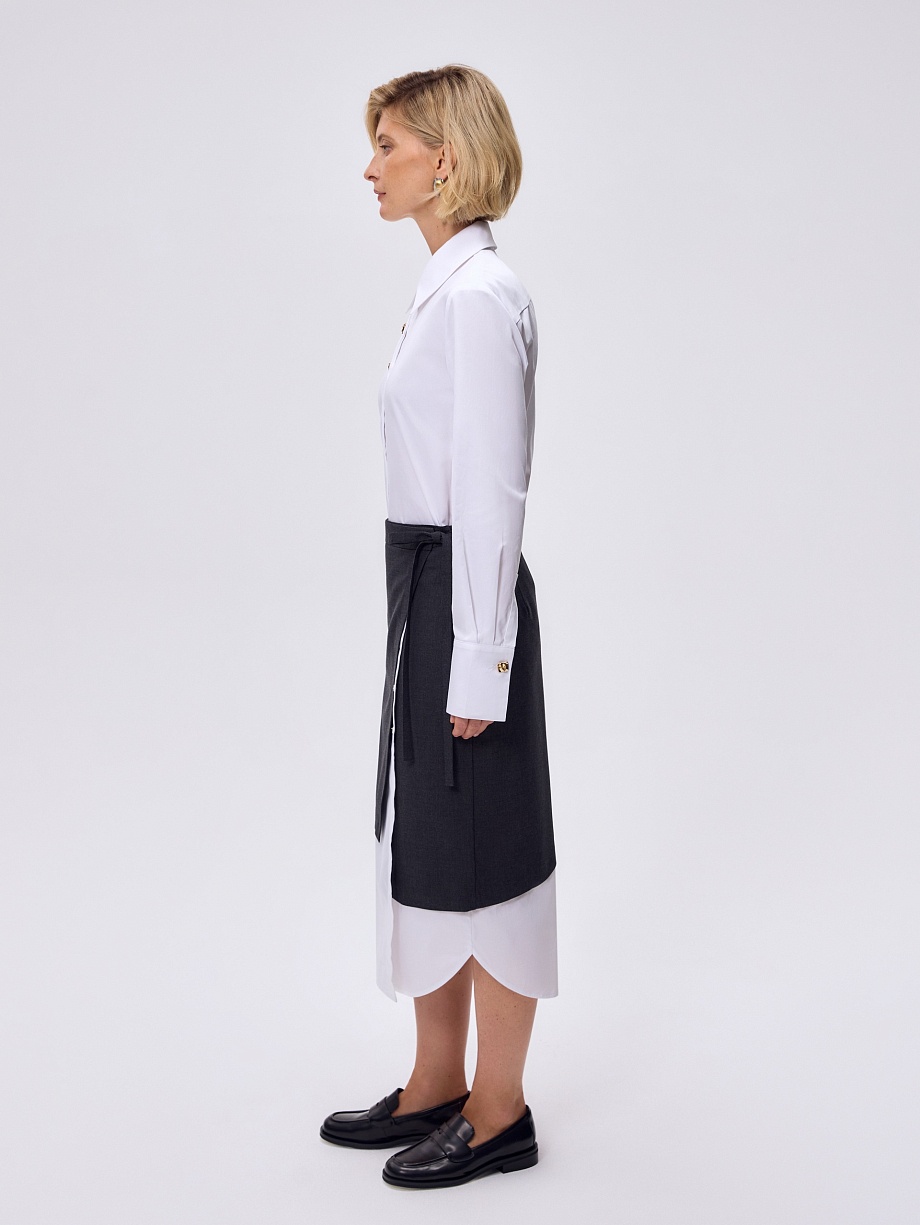 Юбка асимметричная с запахом