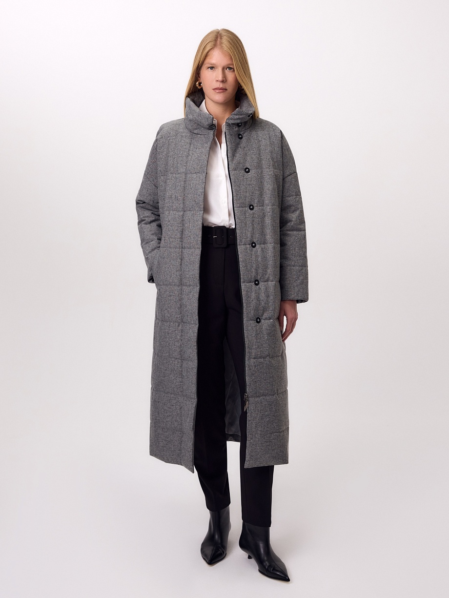 Пальто зимнее стеганое с мембраной