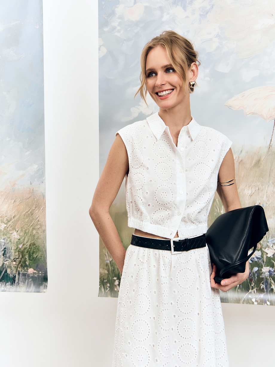 Укороченная блуза из 100% хлопка