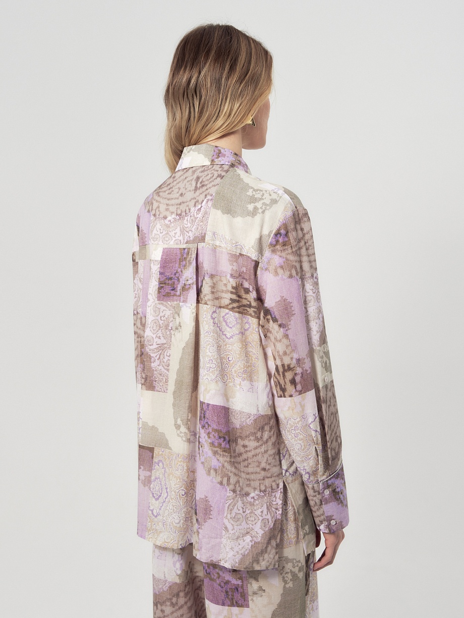 Свободная блуза из тонкого 100% хлопка