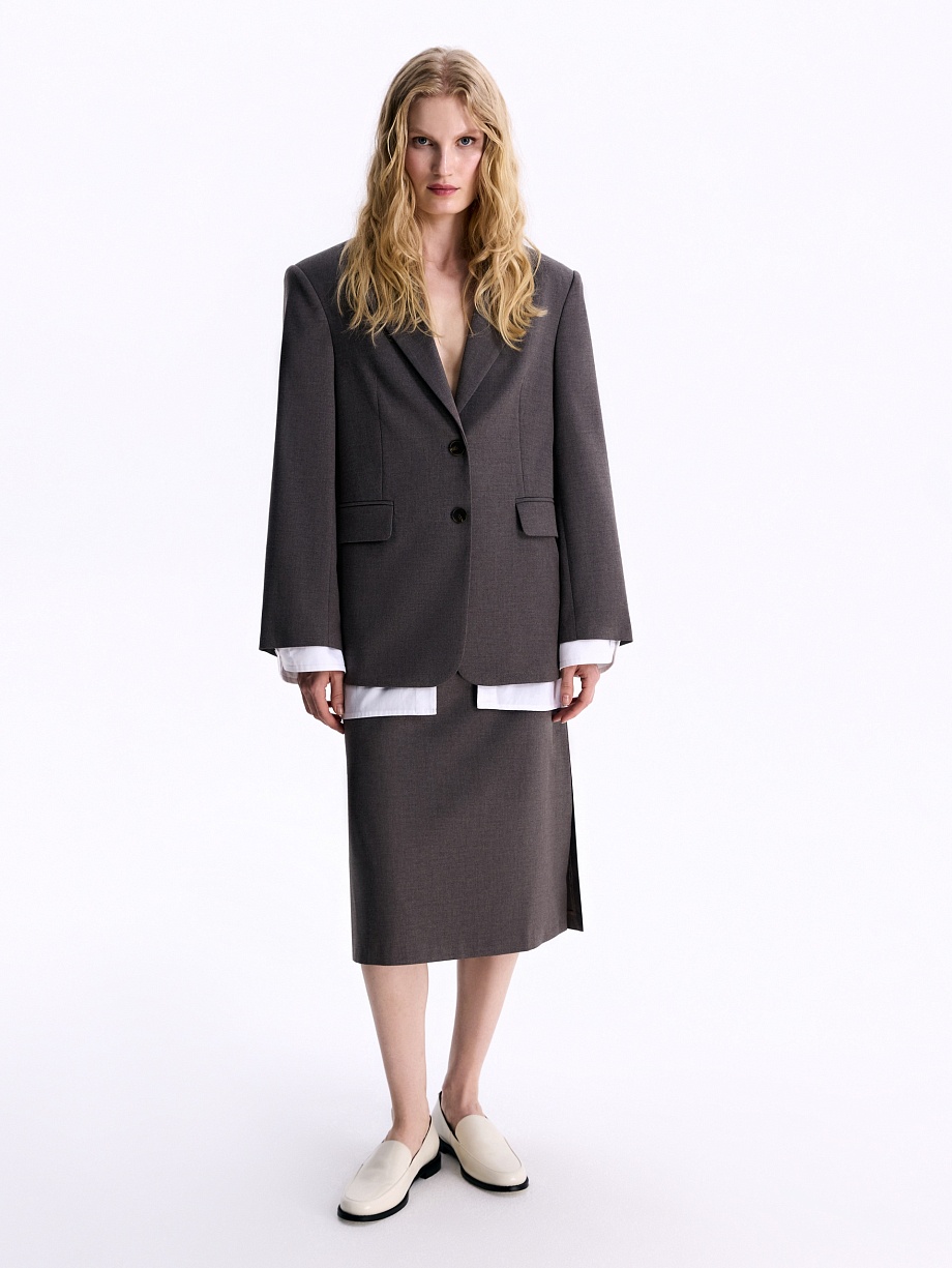 Жакет оversize со съемными элементами