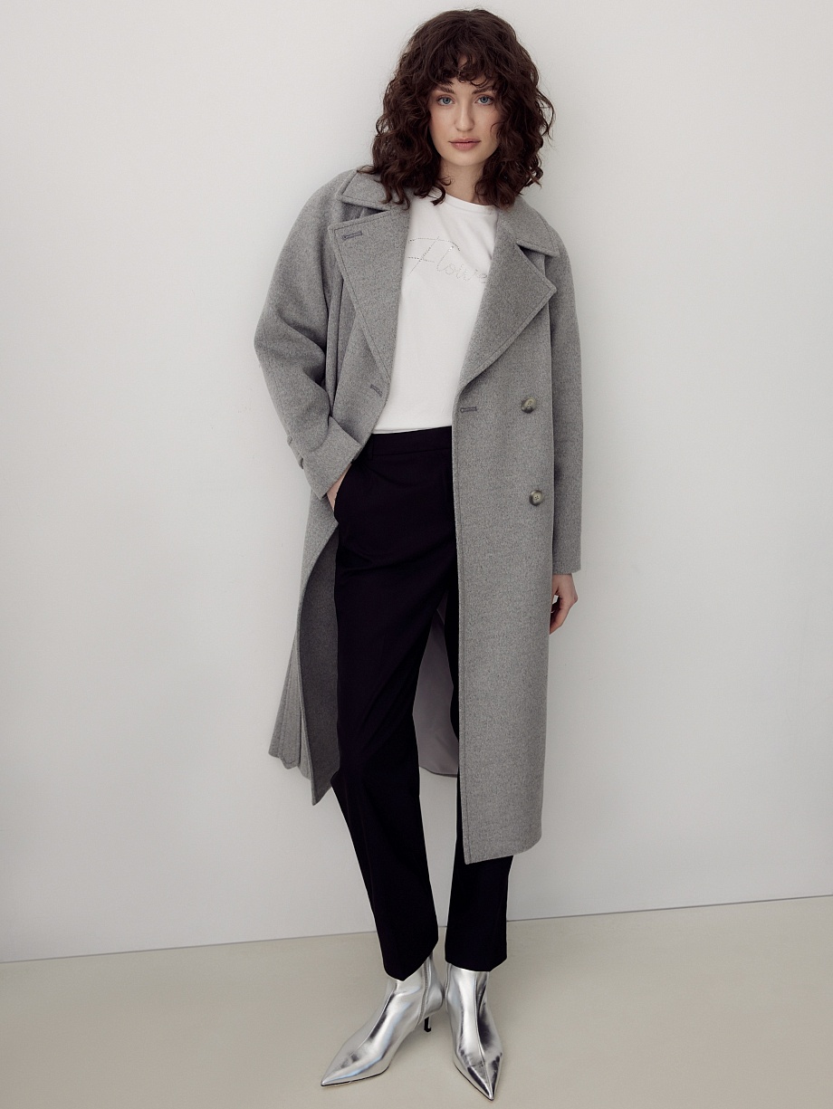 Шерстяное пальто с мембраной