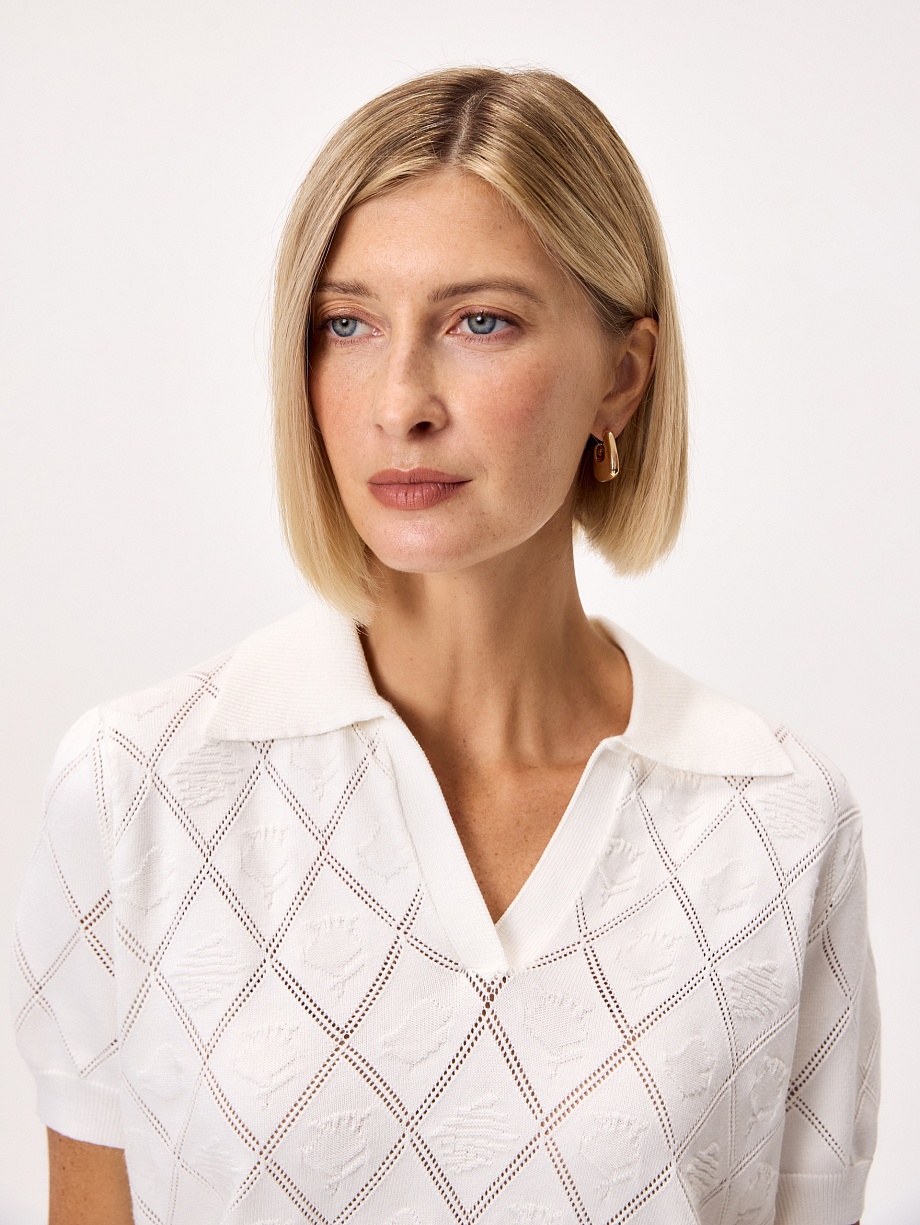 Джемпер-поло из вискозы