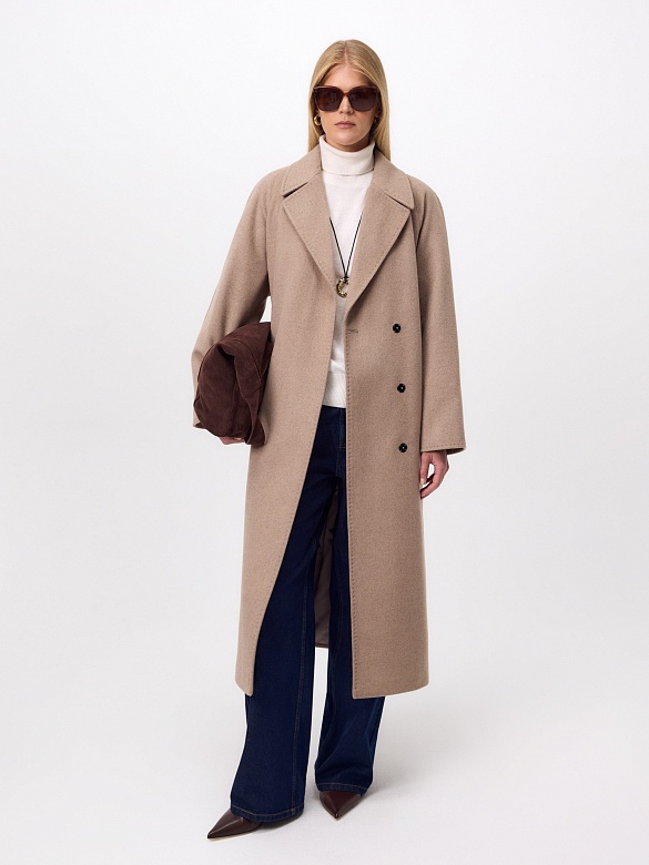 Пальто из шерсти с мембраной и утеплённой спинкой POMPA арт.1016180p90087