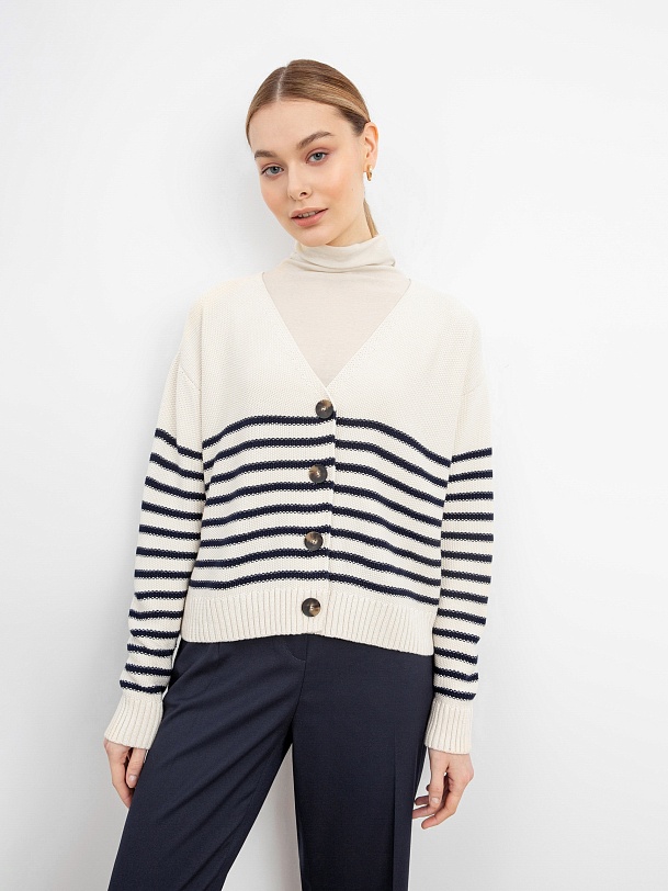 Кардиган трикотажный в полоску