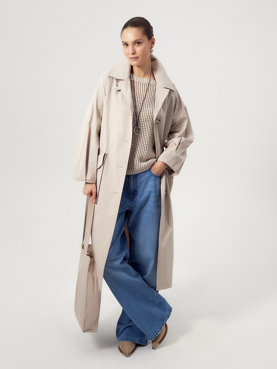 Непромокаемый хлопковый плащ