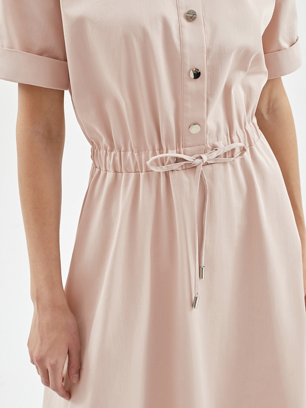 Платье из хлопковой ткани с завязками
